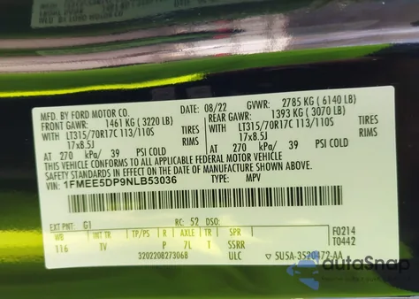 2022 Ford Bronco Wildtrak from USA, damaged, VIN 1FMEE5DP9NLB53036